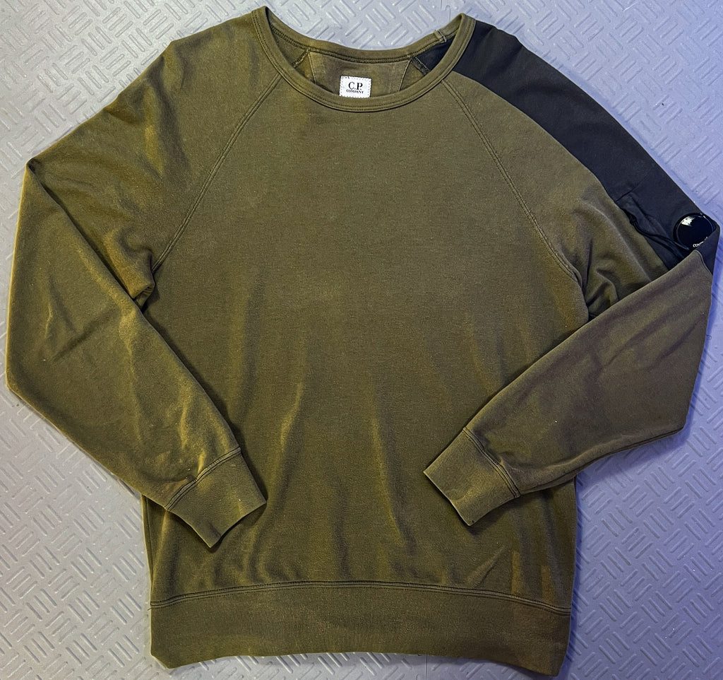 CP Company Olive Lens Crewneck Sweater (M)