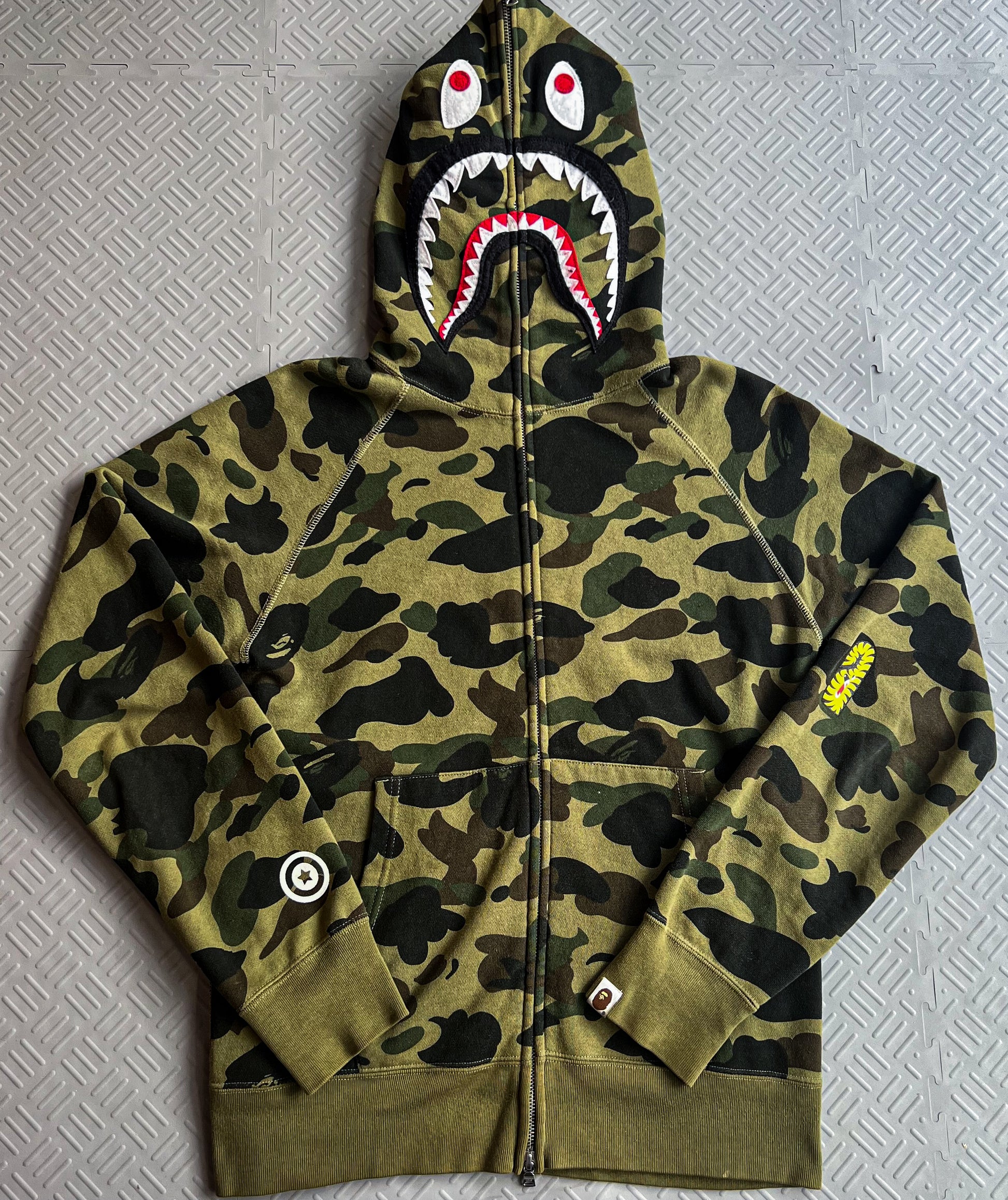 Bape Ponr Full Zip Hoodie Green (M)