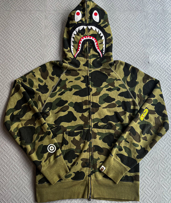 Bape Ponr Full Zip Hoodie Green (M)