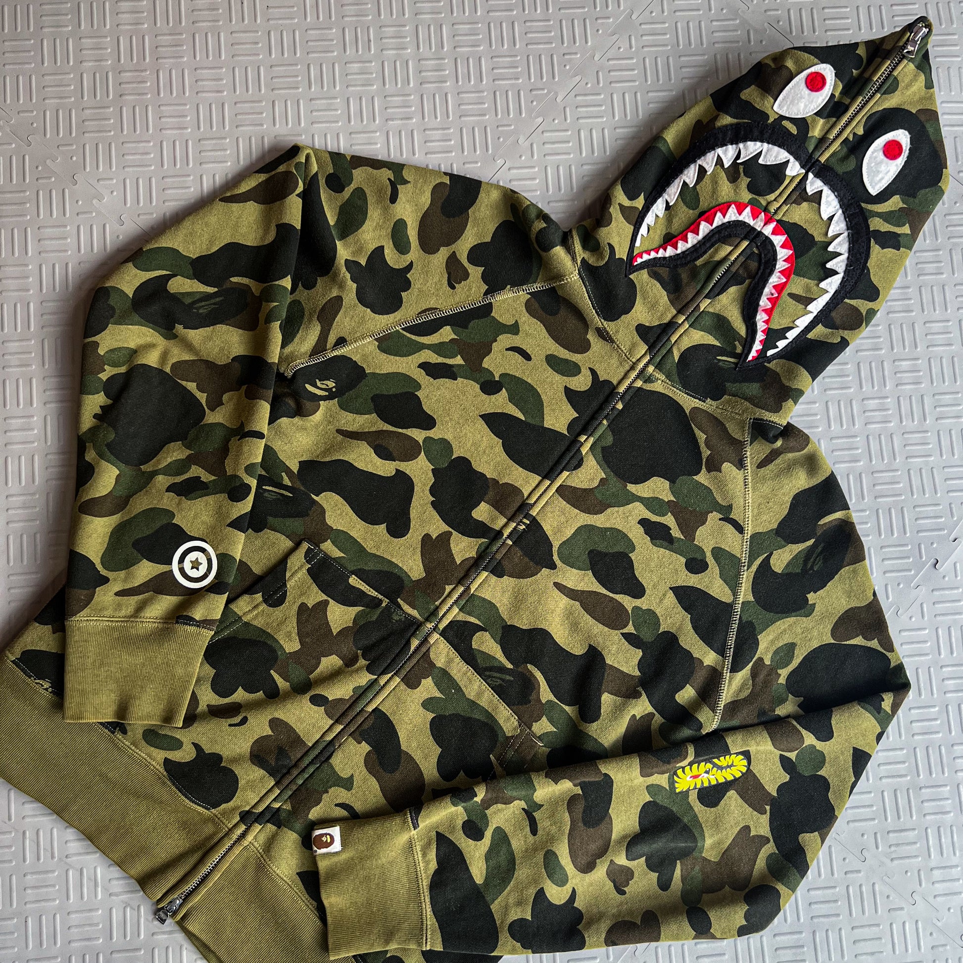 Bape Ponr Full Zip Hoodie Green (M)