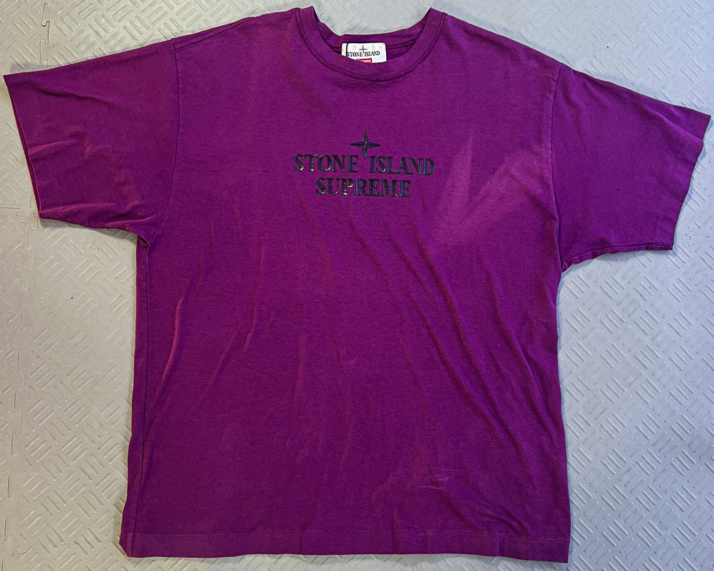 SS22 Supreme x Stone Island Tee Purple (L)