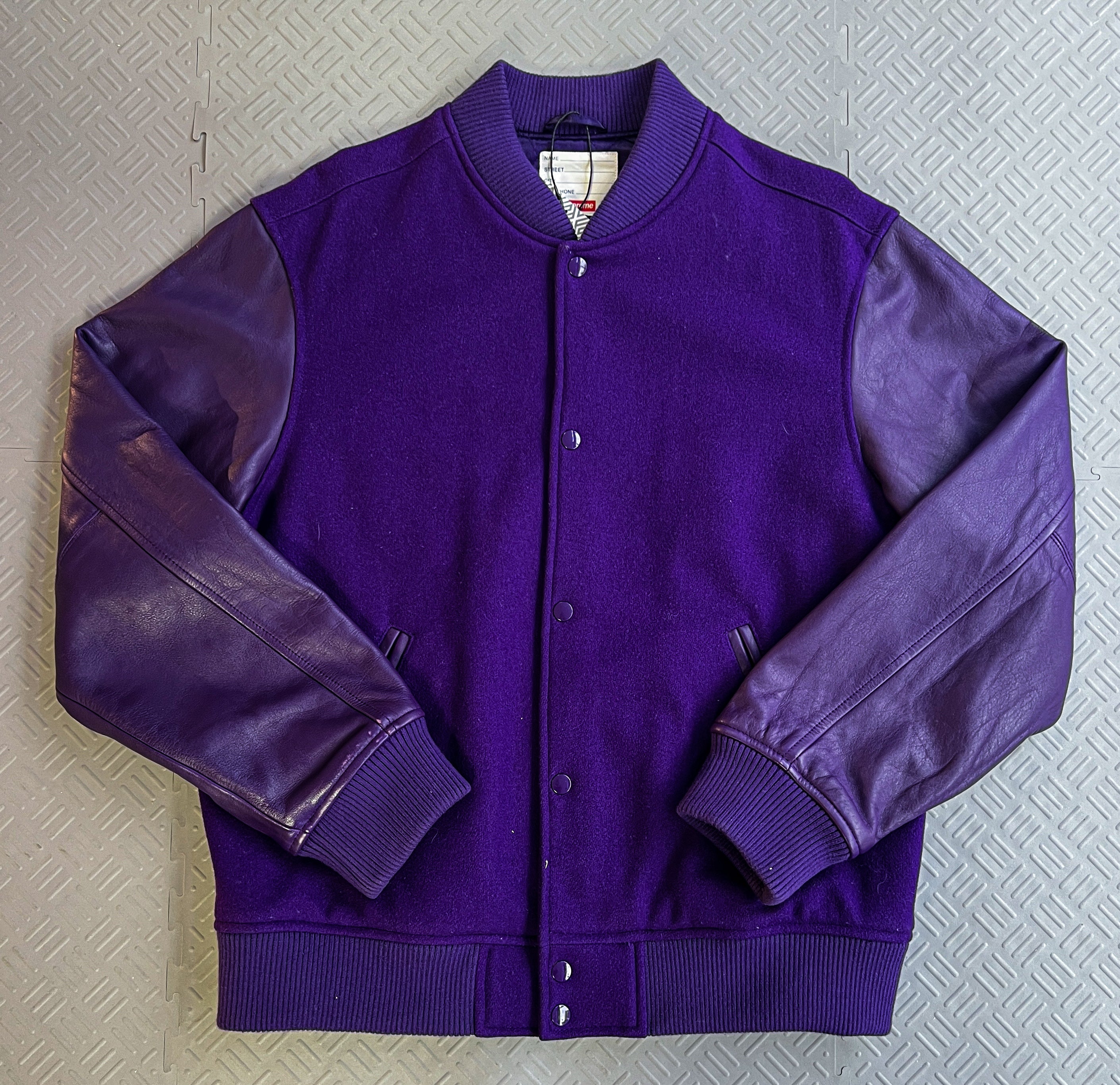 FW18 Supreme Motion Logo Varsity Jacket (L)