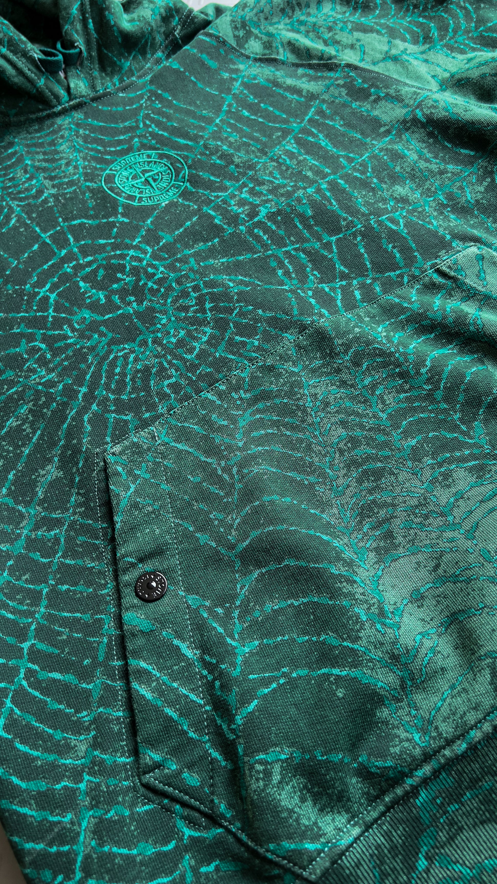 FW23 Supreme x Stone Island Green Hoodie (S)