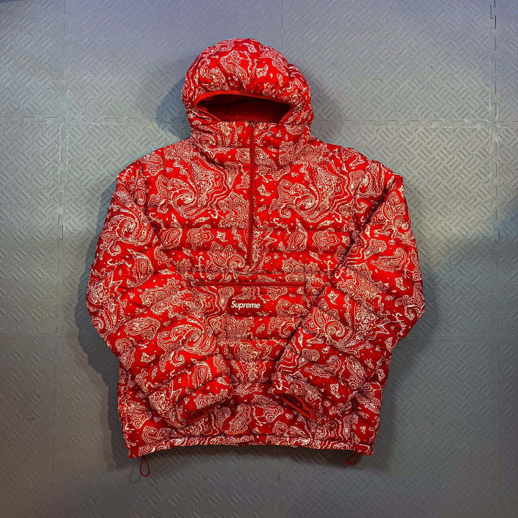 Supreme Half Zip Puffer Paisley FW22 (XL)