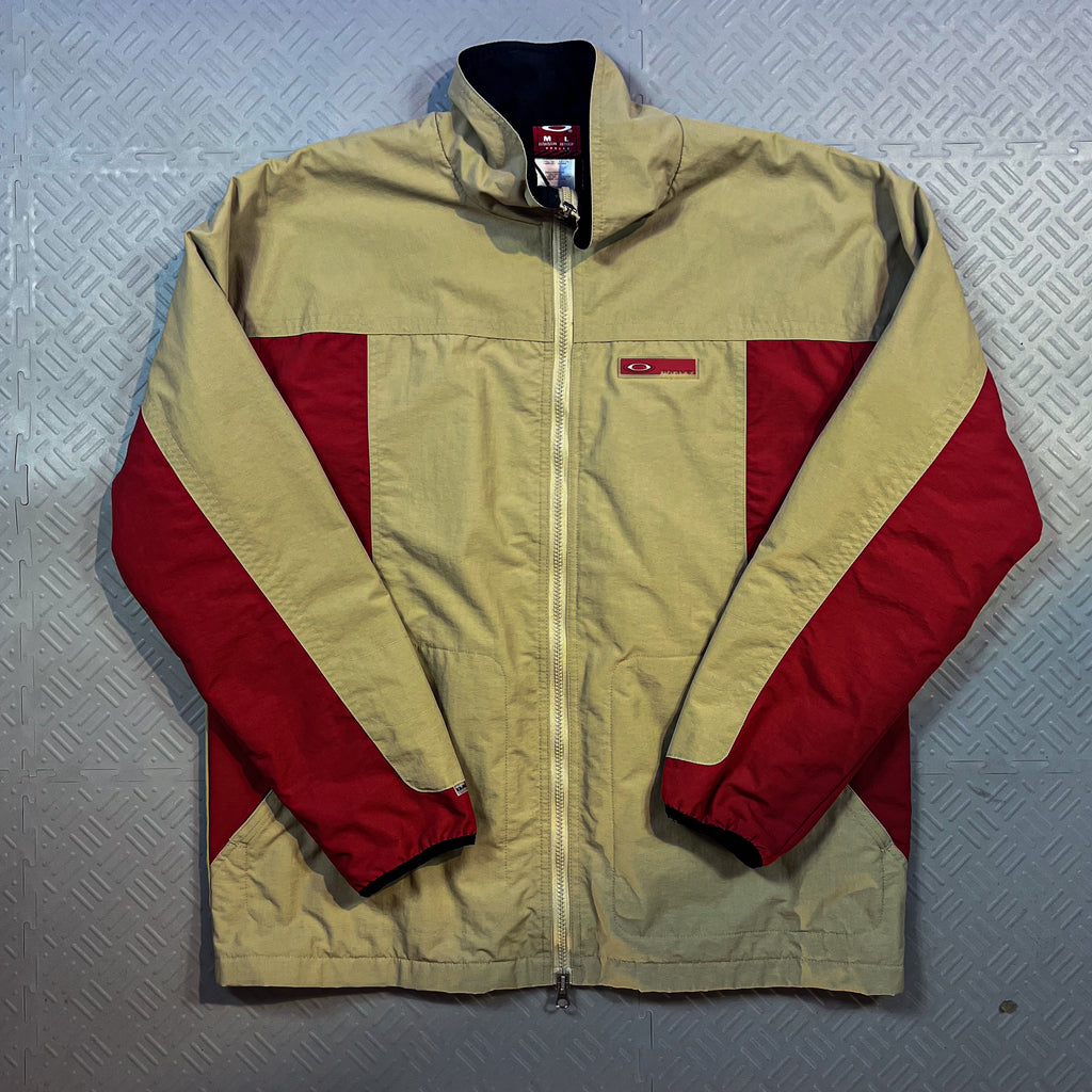 Vintage 2000's Oakley Jacket Beige Red (M)