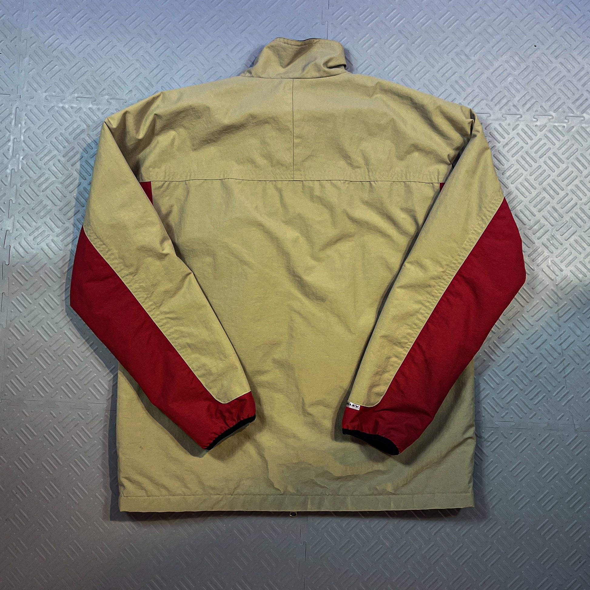 Vintage 2000's Oakley Jacket Beige Red (M)