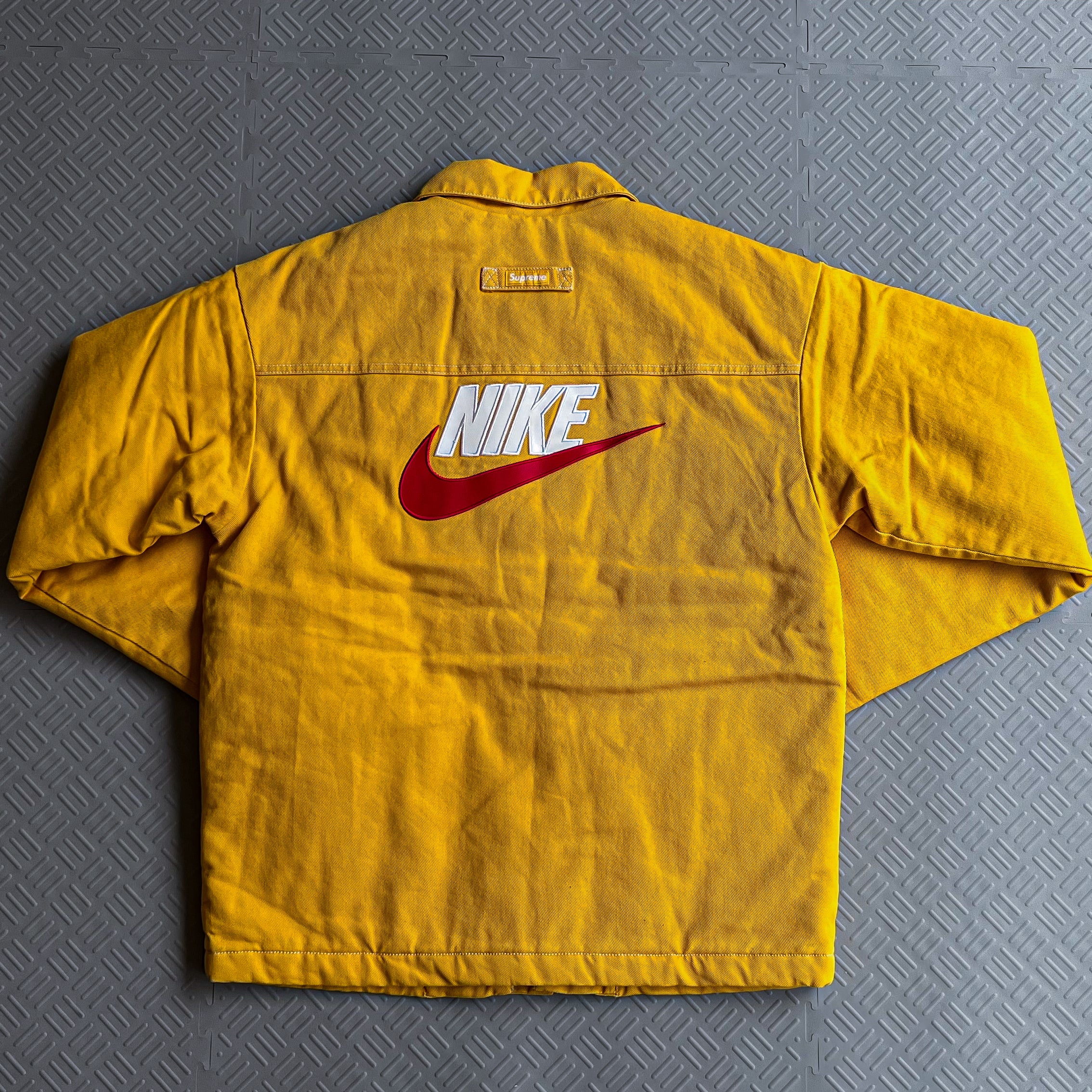 2018 Supreme x Nike Yellow Double Zip Workwear Jacket NWT (S)
