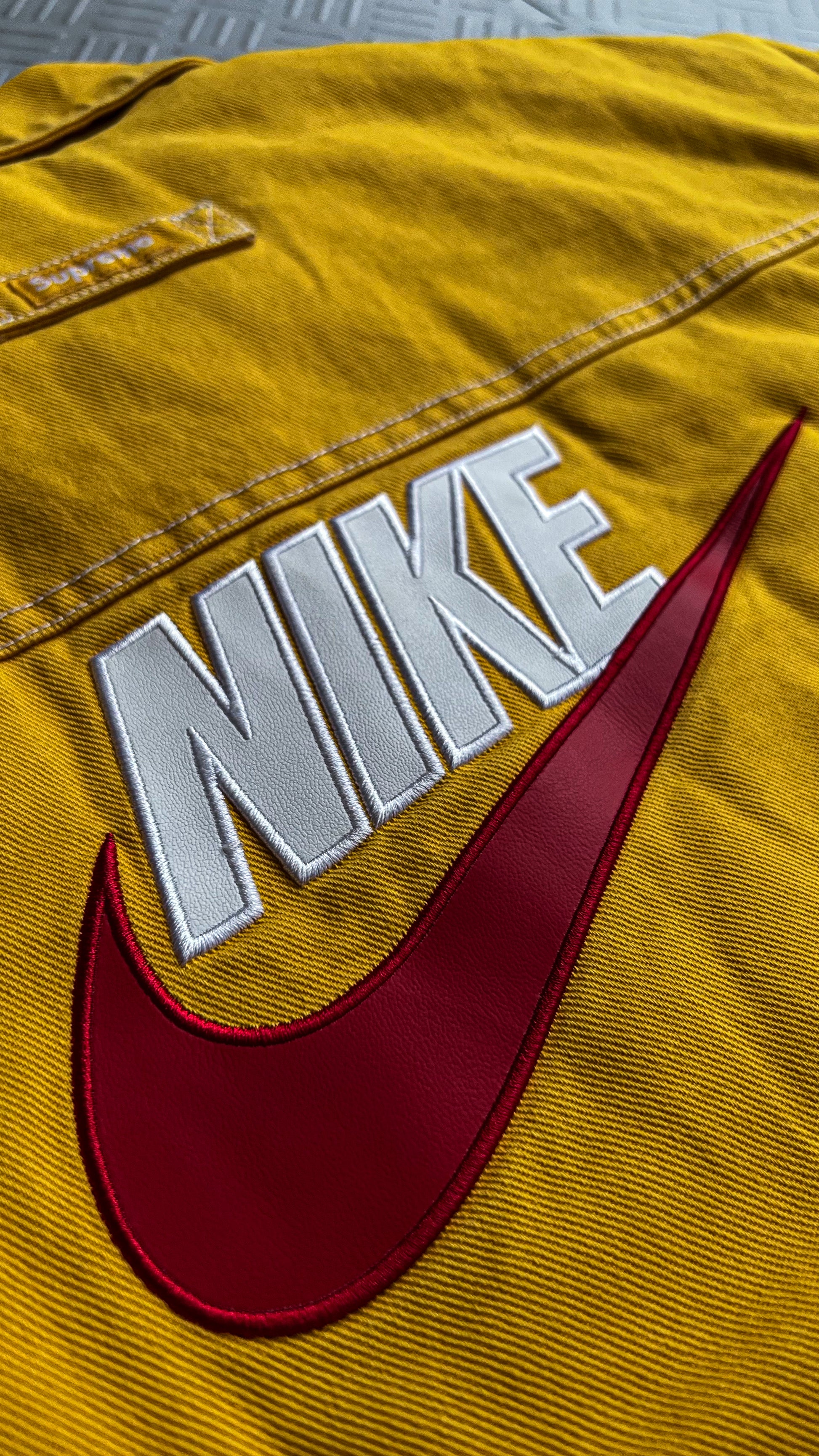 2018 Supreme x Nike Yellow Double Zip Workwear Jacket NWT (S)