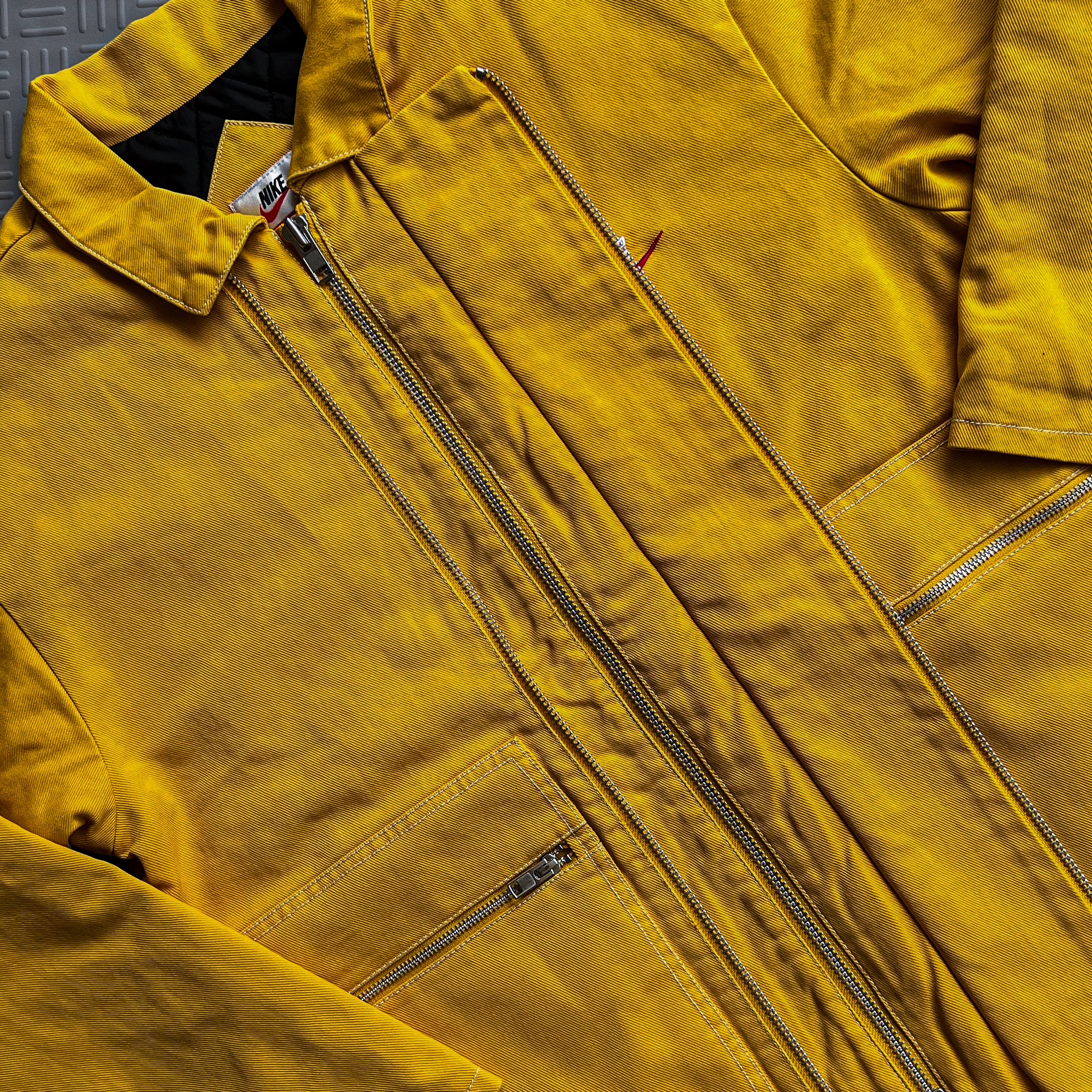 2018 Supreme x Nike Yellow Double Zip Workwear Jacket NWT (S)