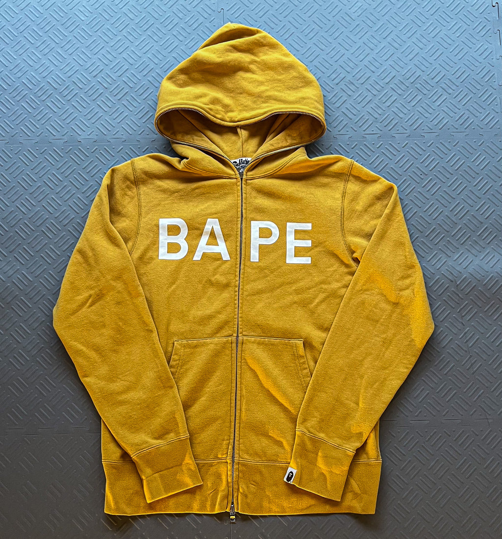Bape Spellout Zip Up Vest Yellow (M)