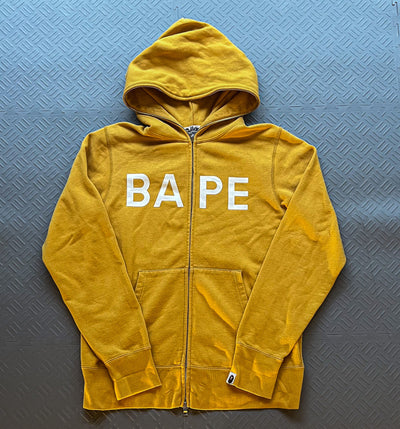 Bape Spellout Zip Up Vest Yellow (M)