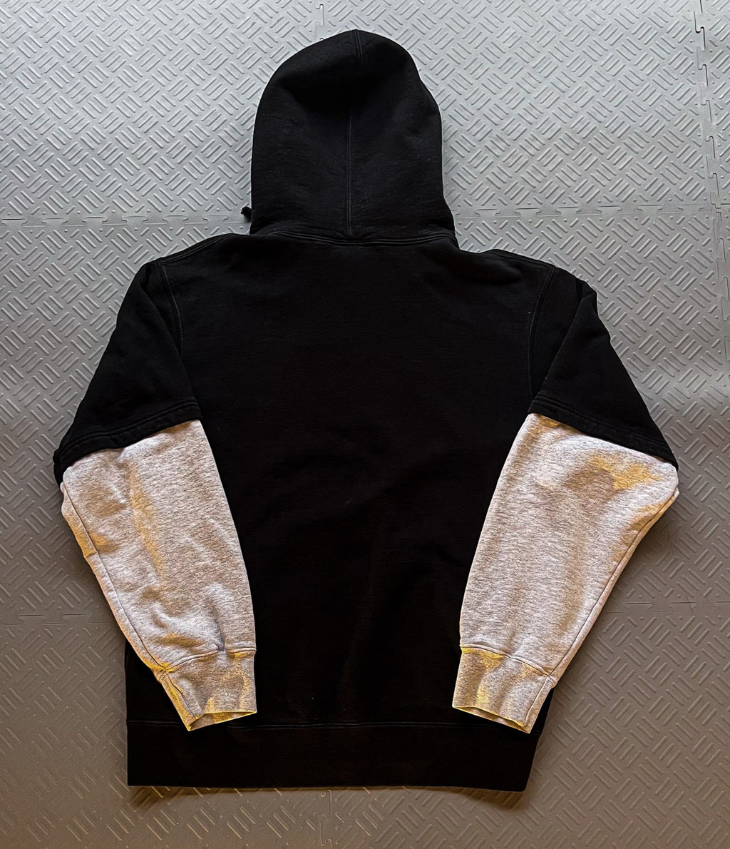 SS20 Supreme Layered Hoodie Grey Black (M)