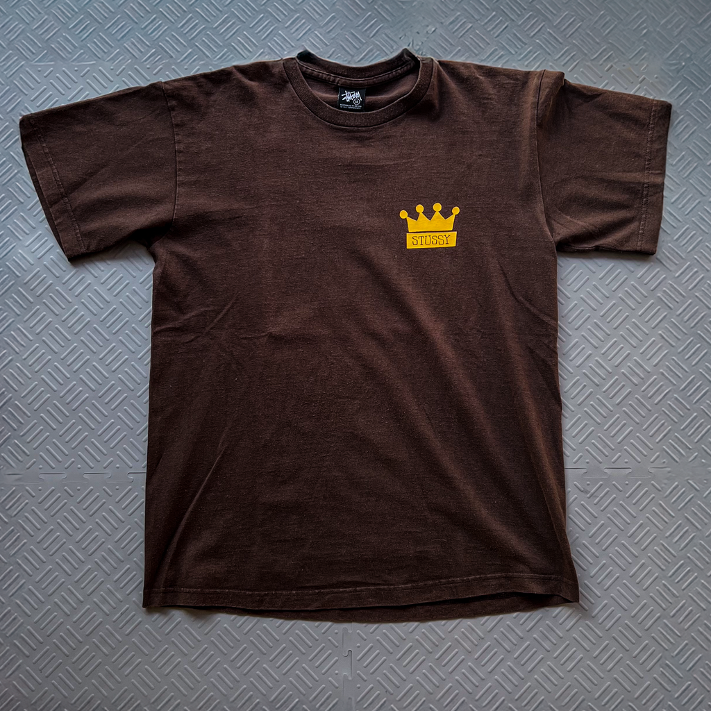 2000's Stussy Crown Tee Brown Tee (M)
