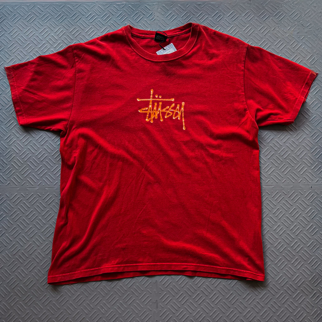 Stussy Centre Logo Tee Red (L)