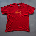 Stussy Centre Logo Tee Red (L)