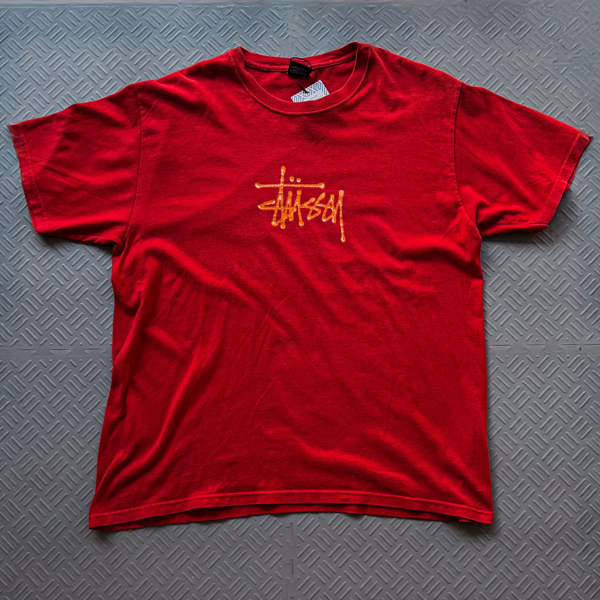 Stussy Centre Logo Tee Red (L)