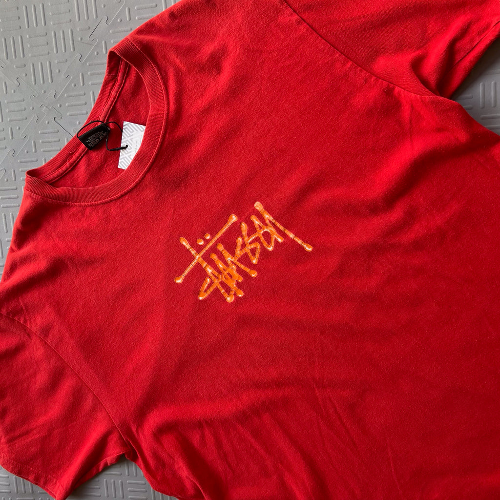 Stussy Centre Logo Tee Red (L)