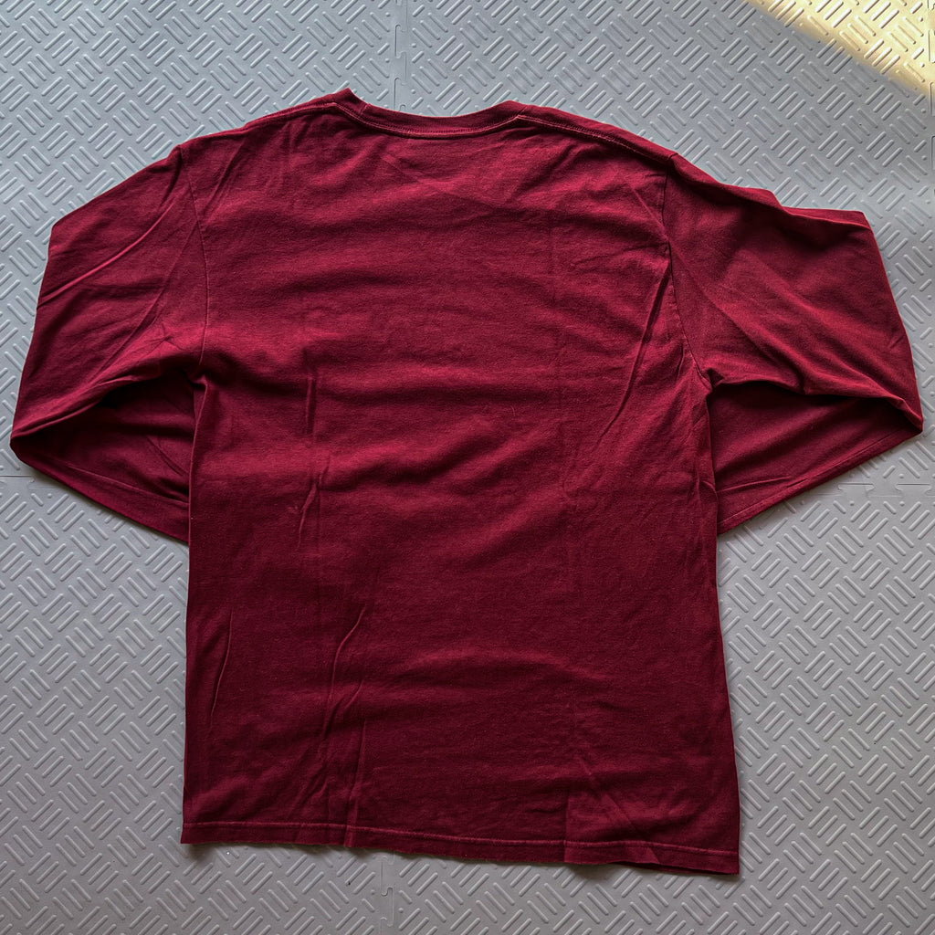 Stussy Spellout Longsleeve Burgundy (M)