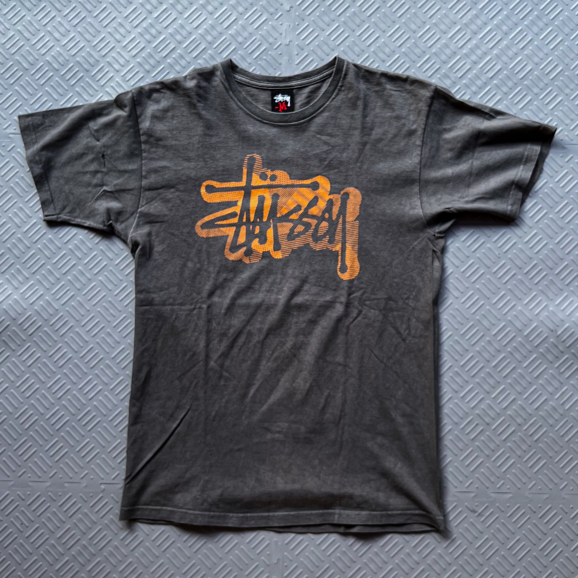 2000's Stussy Spellout Tee Orange (M)