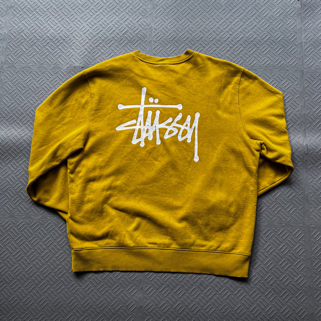 Stussy Basic Logo Honey Sweater Crewneck (L)
