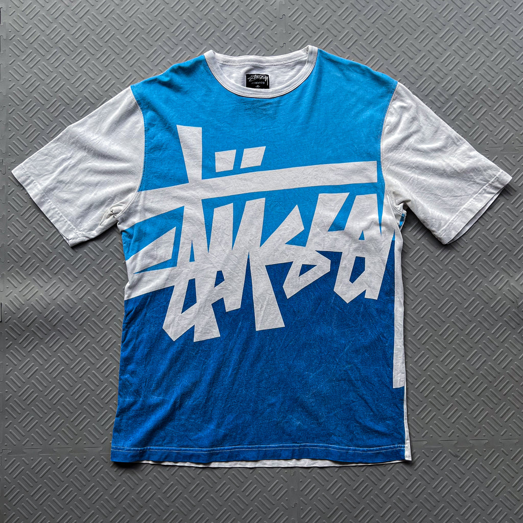 Vintage 2000's Stussy Blue White Tee (M)