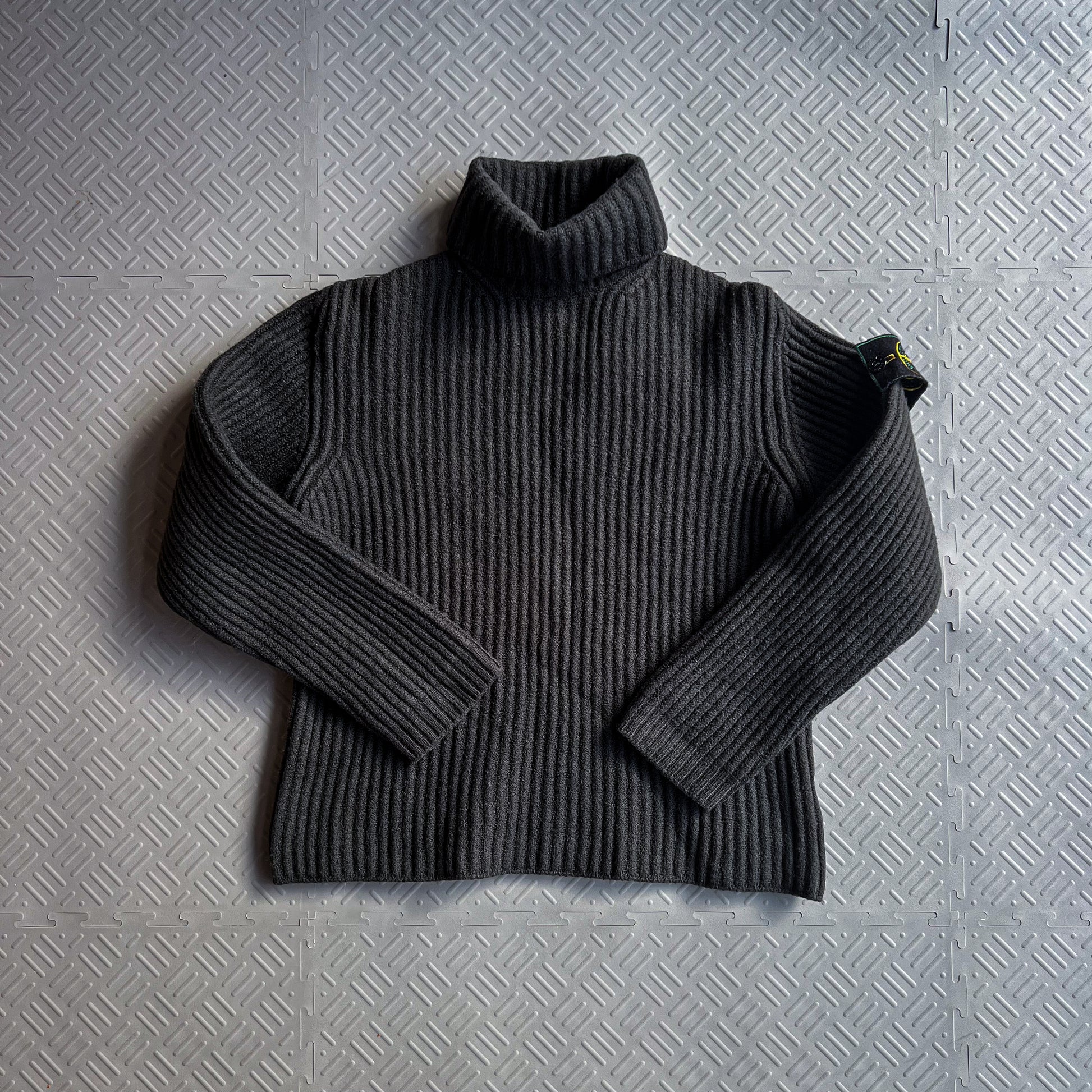 Vintage 1998 Stone Island Green Edge Knit (S)