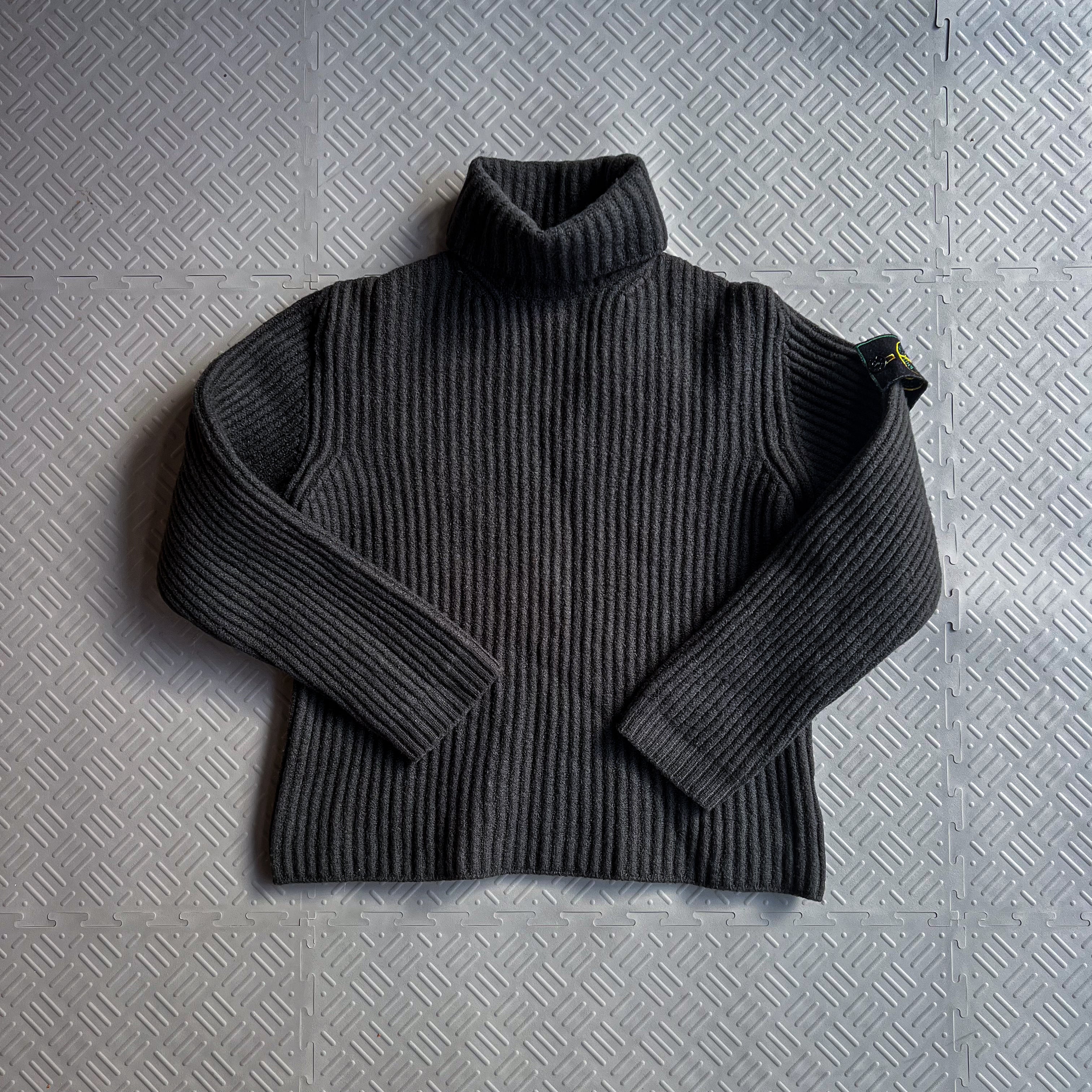 Vintage 1998 Stone Island Green Edge Knit (S)