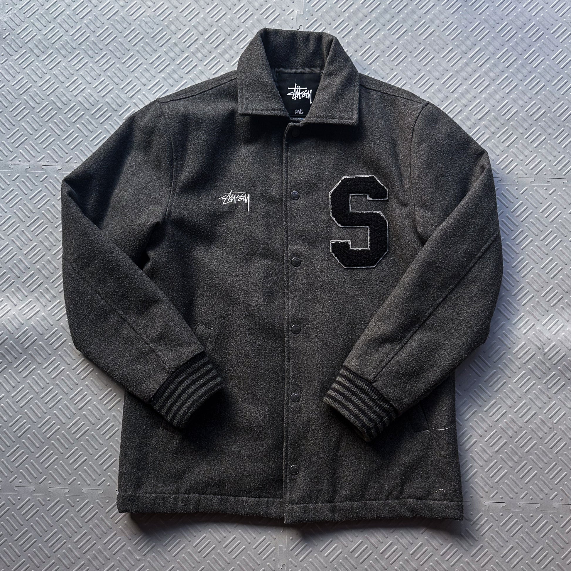 Stussy Varsity Jacket Charcoal (S)