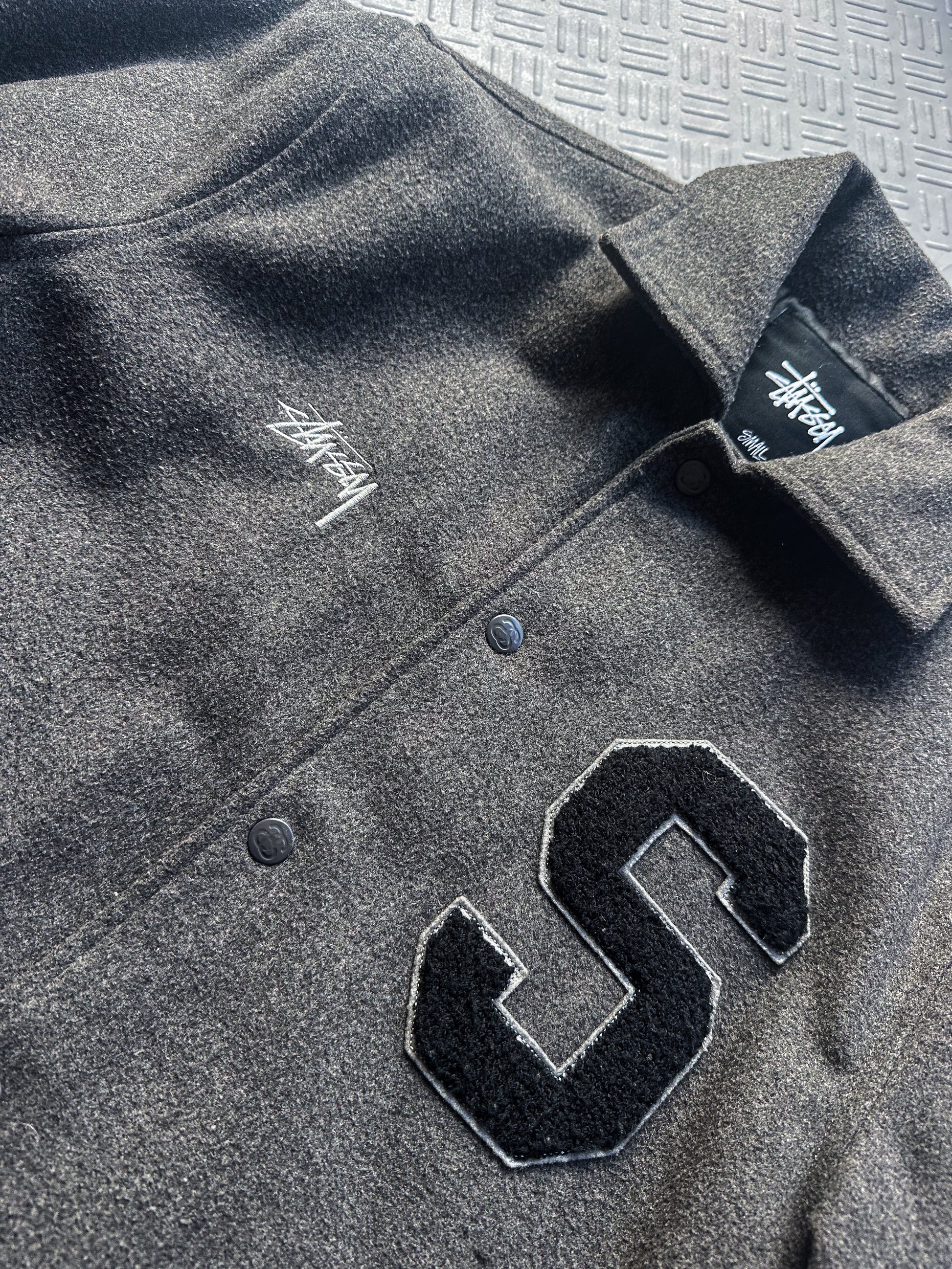 Stussy Varsity Jacket Charcoal (S)