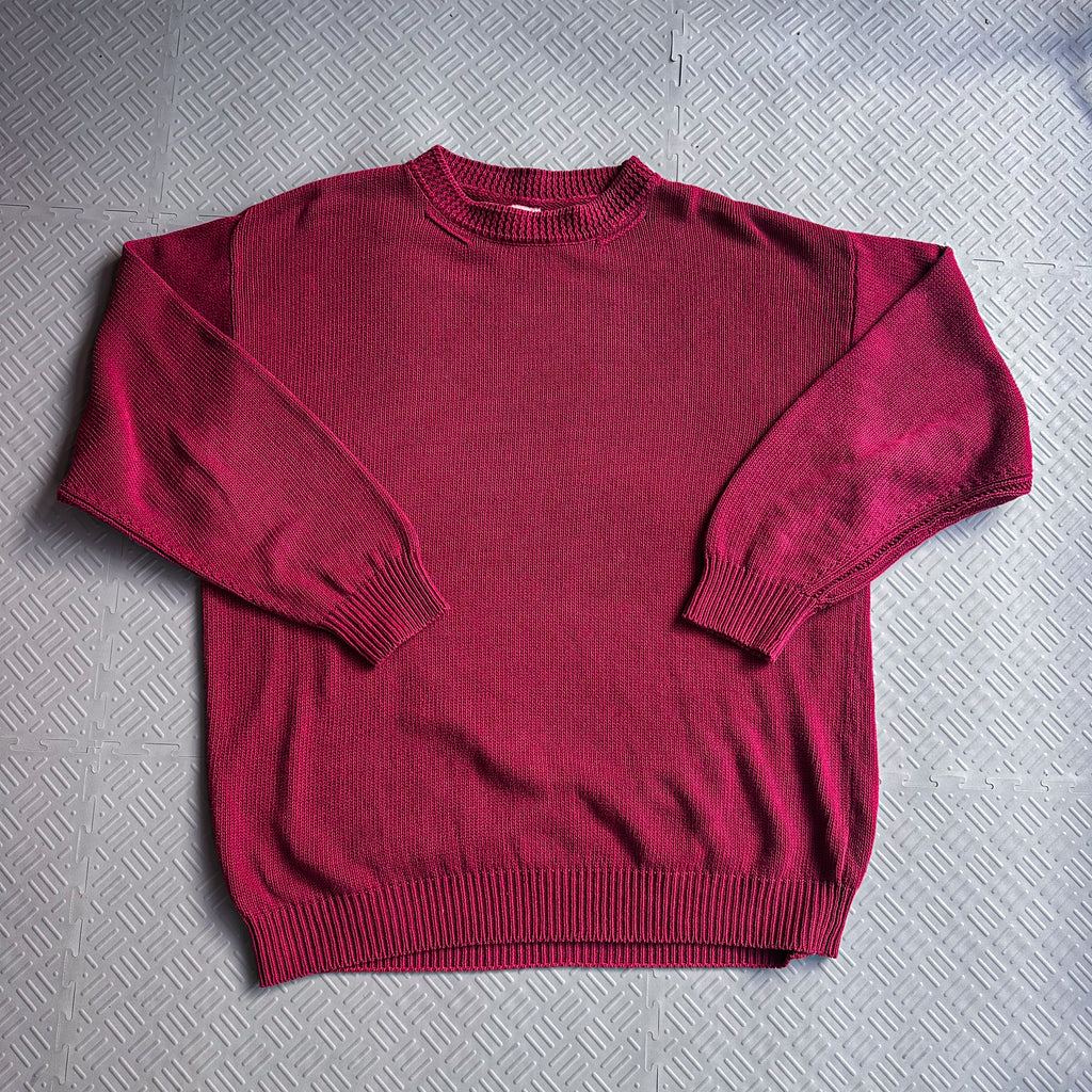 Vintage 90's CP Company Knit Sweater Burgundy (XL)