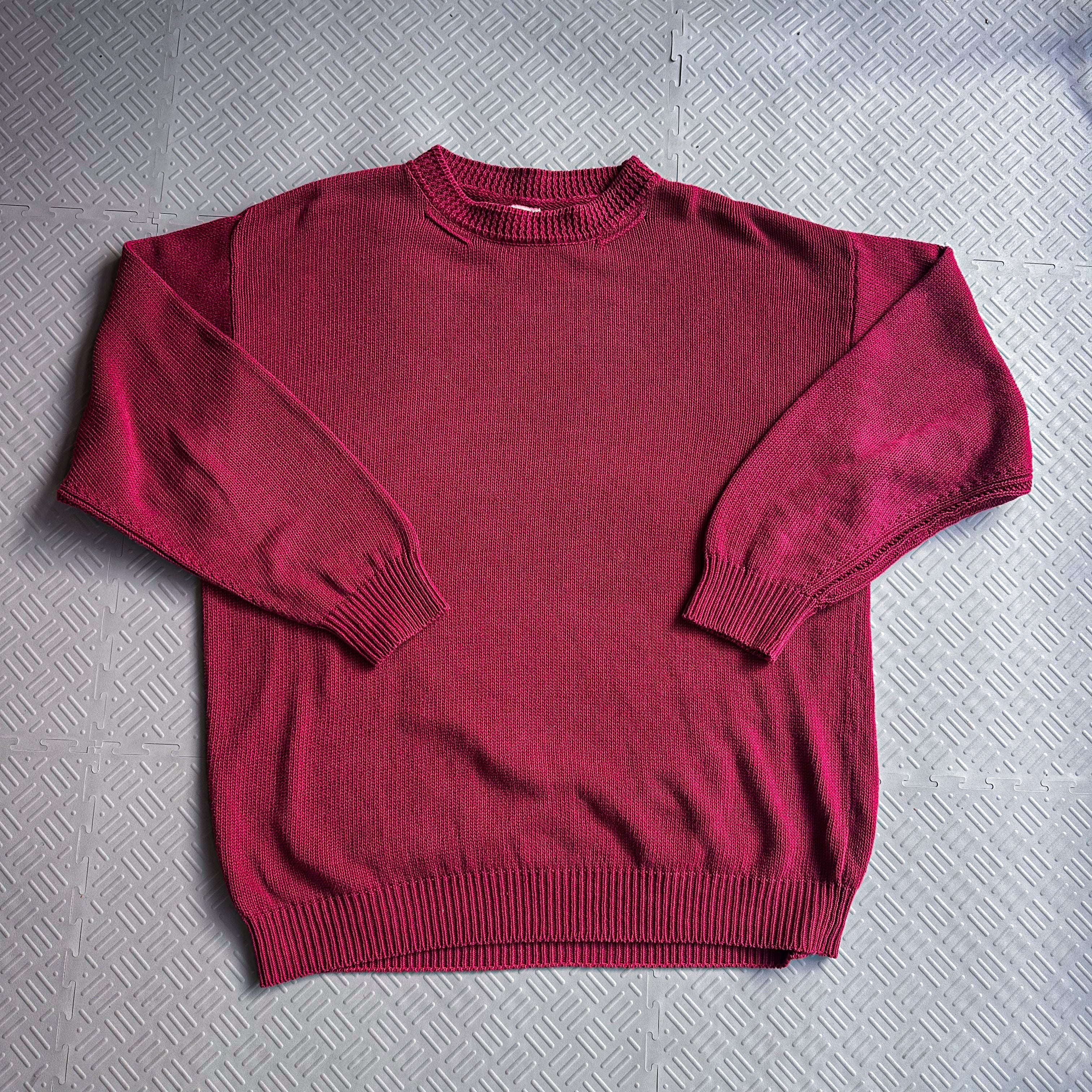 Vintage 90's CP Company Knit Sweater Burgundy (XL)