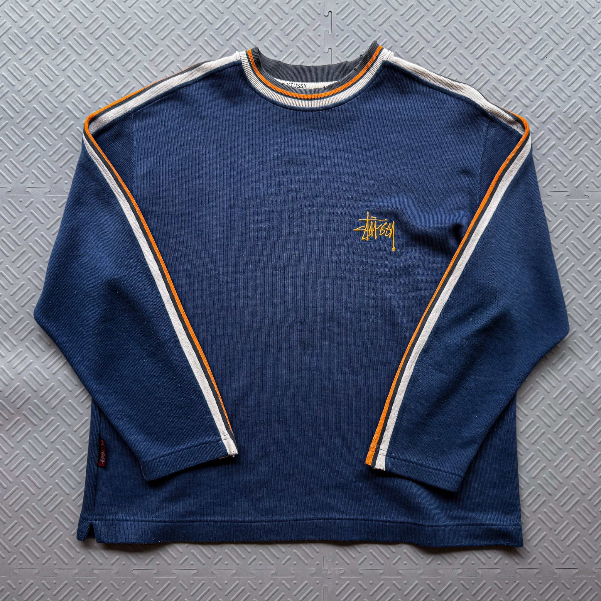 Vintage 80's Stussy Waffle Crewneck Sweater (M)