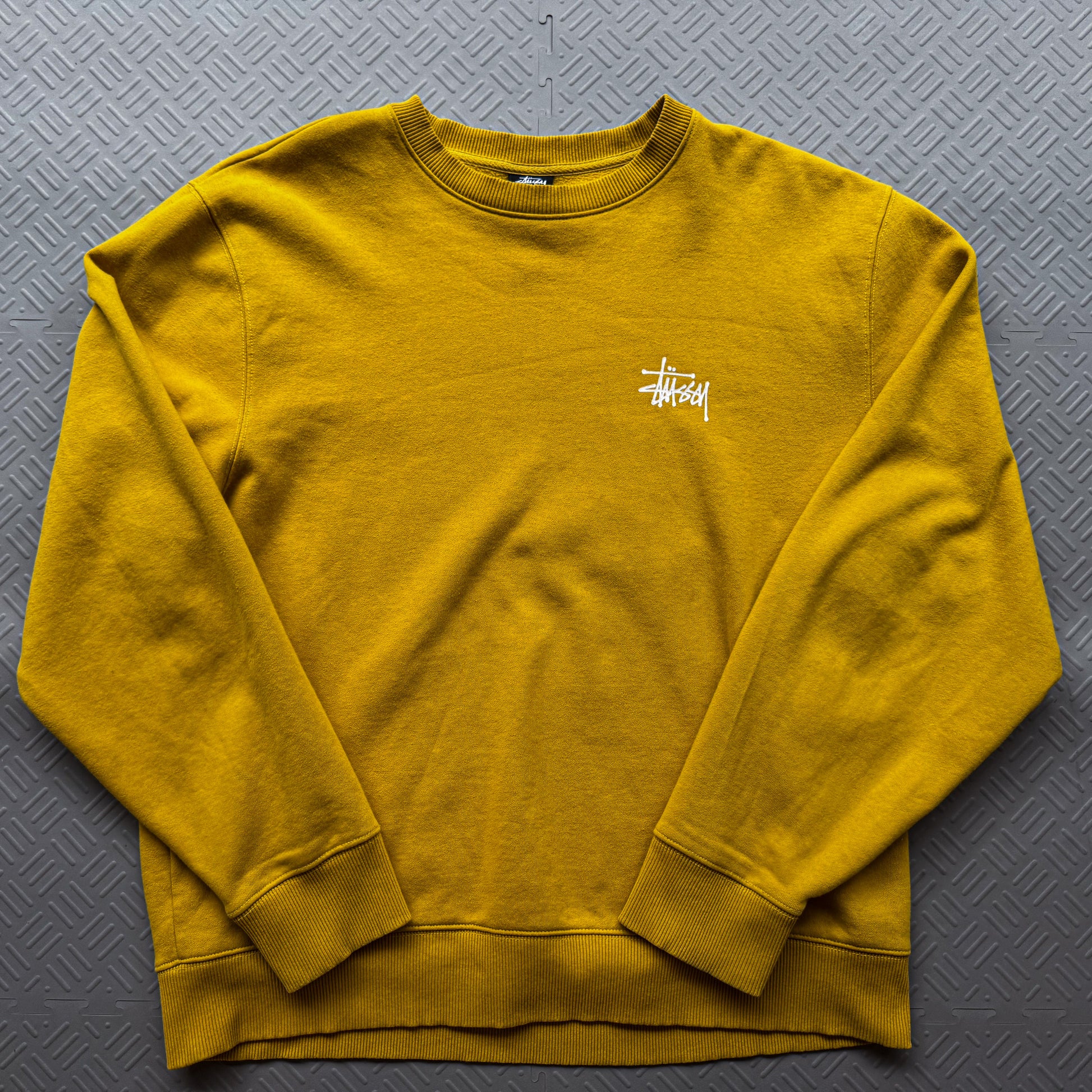 Stussy Basic Logo Honey Sweater Crewneck (L)