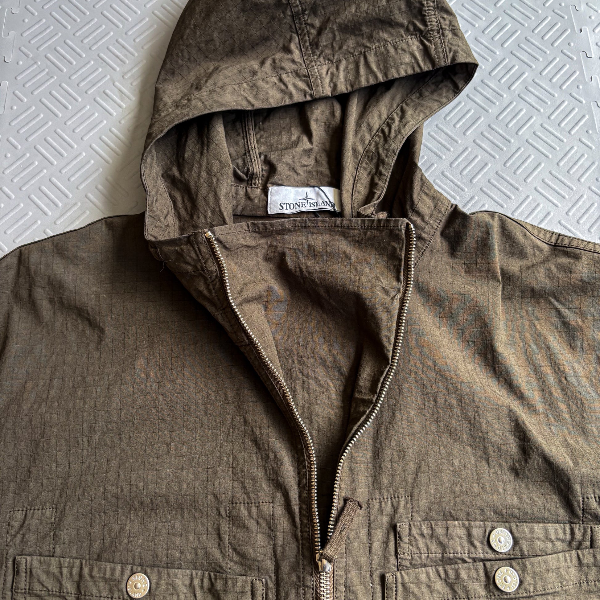Stone Island Military Green Ripstop Jacket (XL)