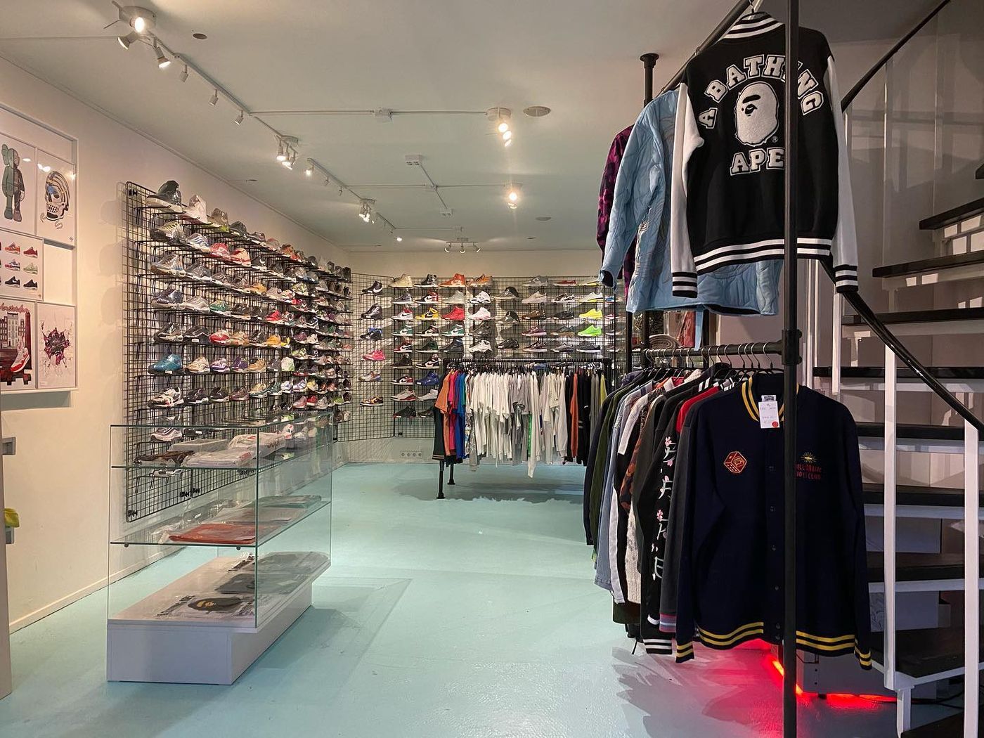 Store interior with Bathing Ape jacket on display